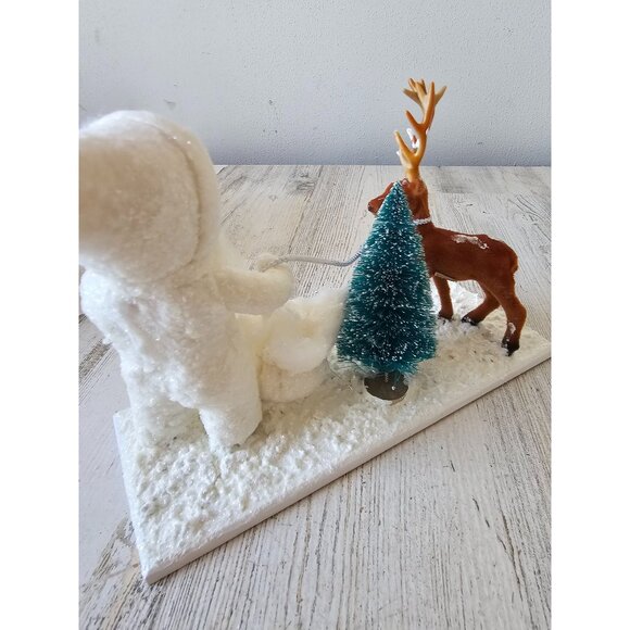 Vintage Elaine roesle little Saint Nick deer reindeer RARE Saint Nicholas snow c - Picture 3 of 8